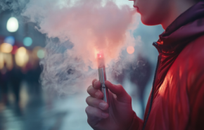 Photographie d'un adolescent qui vapote
